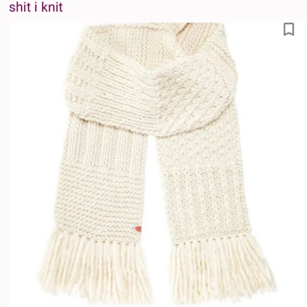 Shit that I knit Trowbridge Scarf White Lie Cream